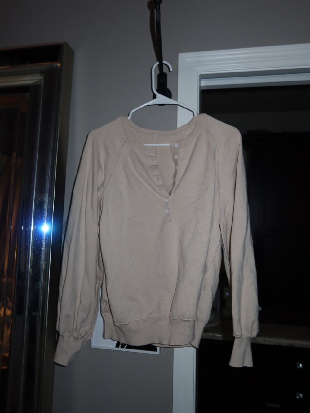 Long Sleeve Sweater Top - Henley